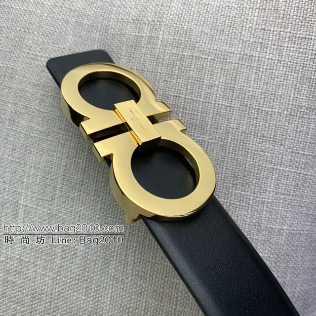 菲拉格慕男士皮帶 Ferragamo雙面牛皮紋理腰帶  jjp1917